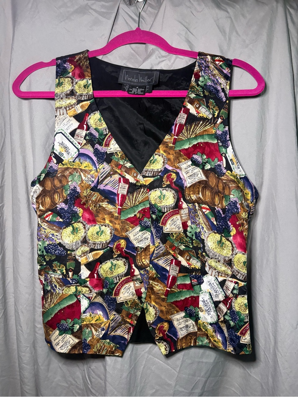 Nicole Miller Silk Vest Size Medium
